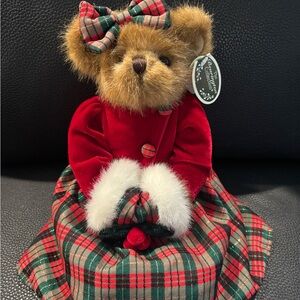 Bearington Bear Collection “Holiday Harper”Teddy Bear with Red Velvet Coat